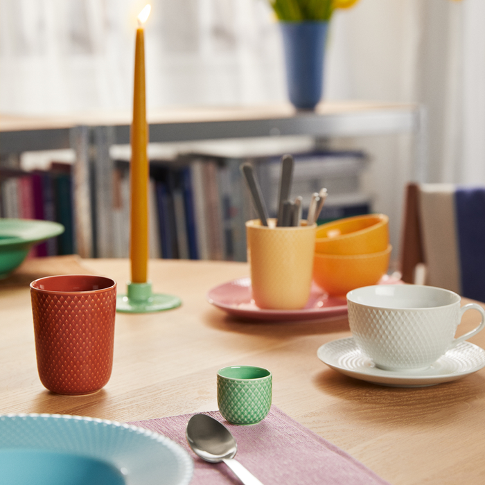 Lyngby Porcelæn Rhombe Color Egg Cup, H: 1.8