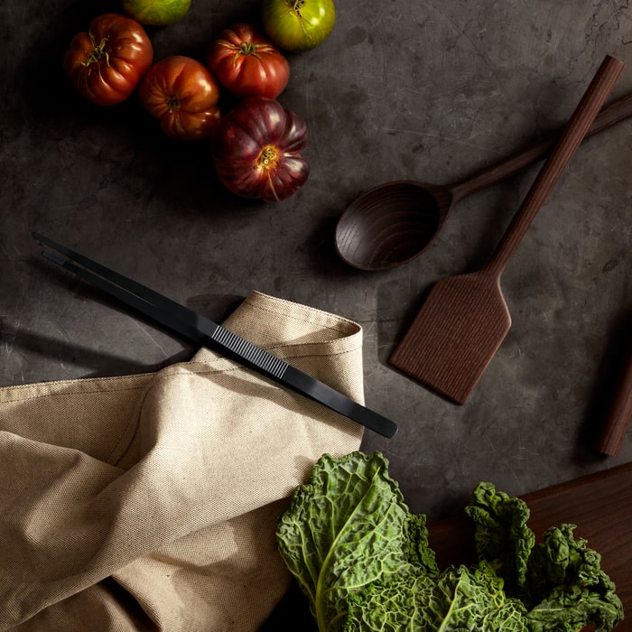 Rosendahl RÅ Kitchen Tongs, Gun Metallic, H: 0.6"