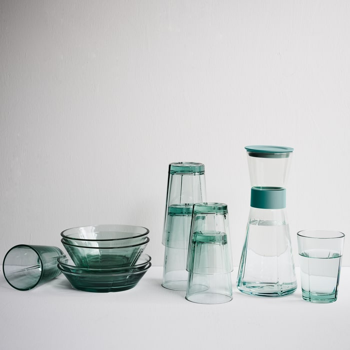 Rosendahl GC Recycled Tumbler Clear Green 4 Pcs H 3.7in 8.8 oz