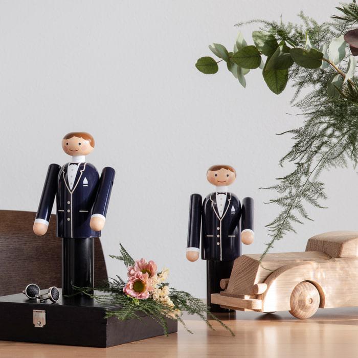 Kay Bojesen Groom, Blue/Black/White