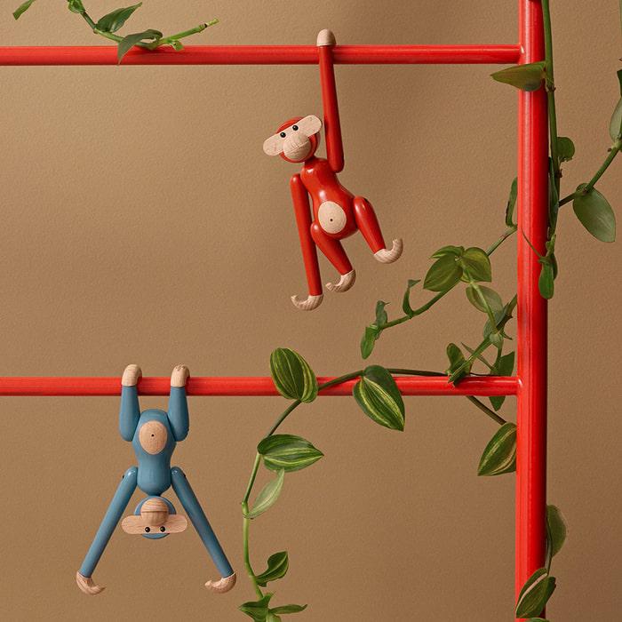 Kay Bojesen Vintage Monkey, Mini, Red, H: 3.7"