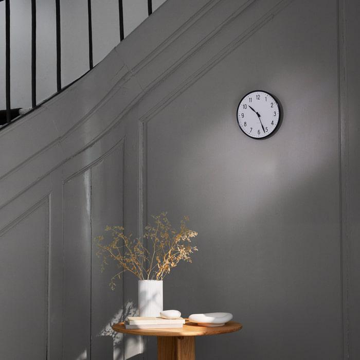 Arne Jacobsen Station Wall Clock, White/Black, Medium, Ø: 8.3"