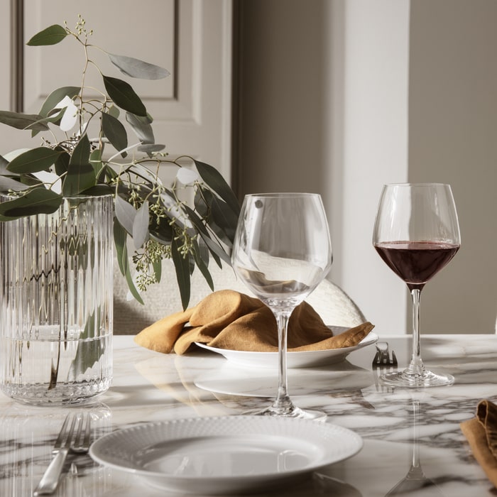Lyngby Porcelæn Rhombe Plate, White
