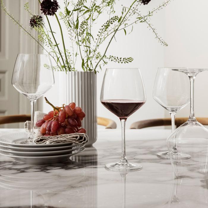 Holmegaard Perfection Burgundy Glass, Clear, 20 Oz, 6 Pcs.