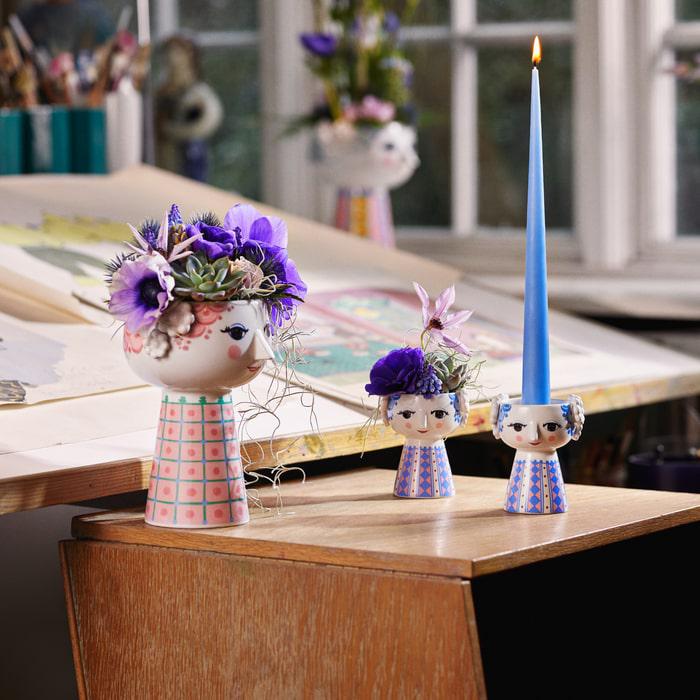 Bjørn Wiinblad Eva Candleholder, H: 3.7"