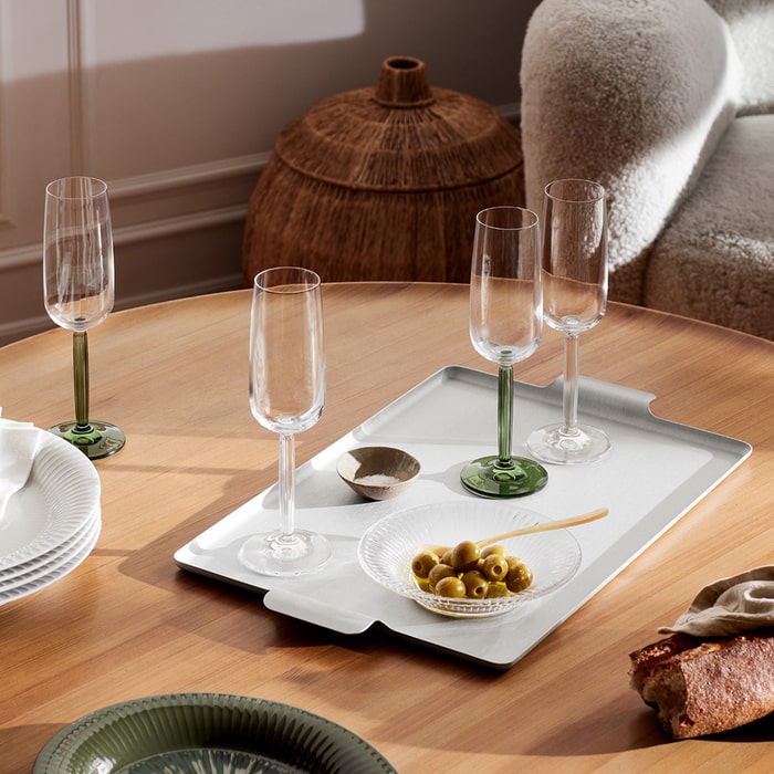 Kähler Hammershøi Champagne glass, 8.1 Oz., 2 Pcs.