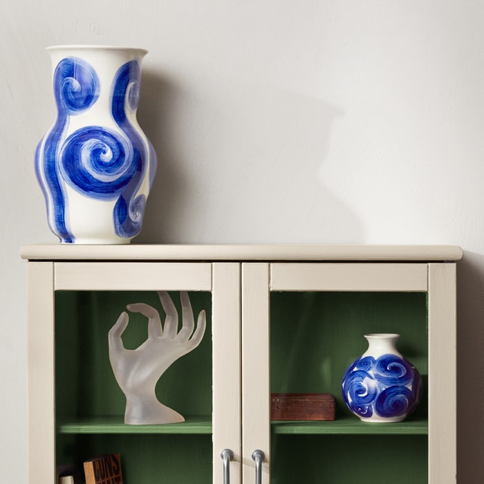 Kähler Tulle Vase, Blue, H: 4.1"
