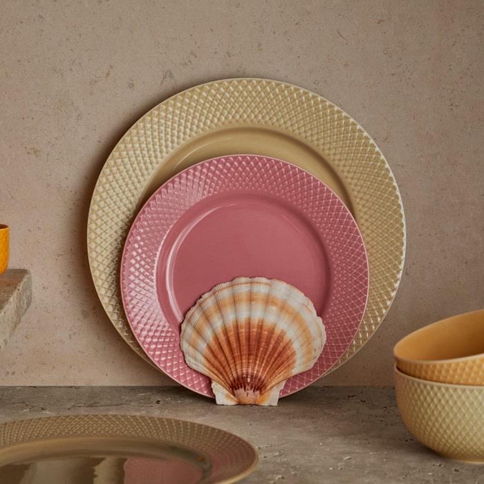 Lyngby Porcelæn Rhombe Color Lunch Plate, Ø: 8.3"