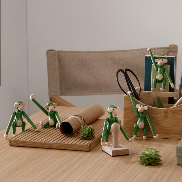 Kay Bojesen Vintage Monkey, Mini, Green, H: 3.7"
