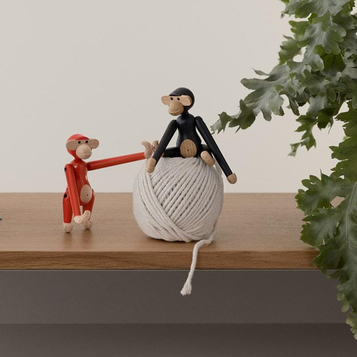 Kay Bojesen Monkey, Dark Stained Oak, Mini