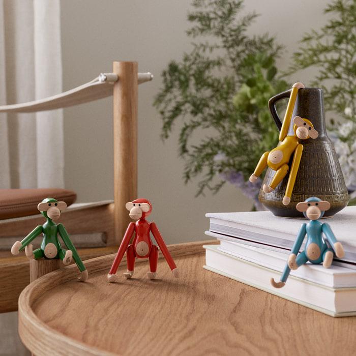 Kay Bojesen Vintage Monkey, Mini, Red, H: 3.7"