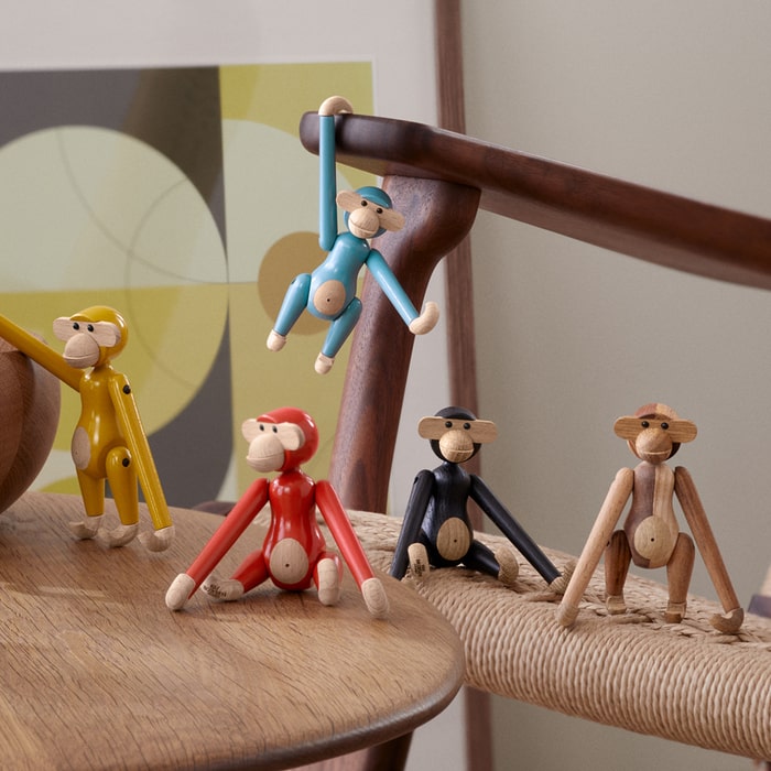 Kay Bojesen Monkey, Dark Stained Oak, Mini