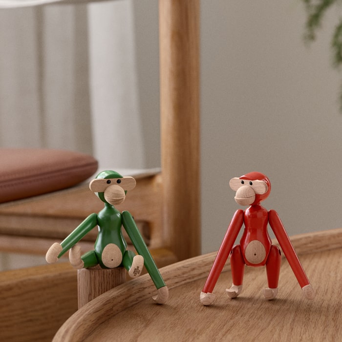 Kay Bojesen Vintage Monkey, Mini, Green, H: 3.7"