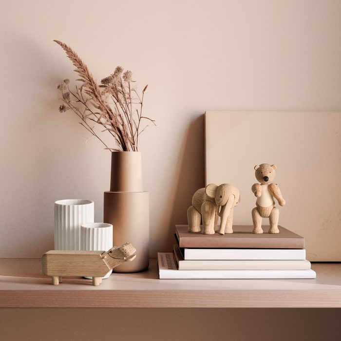 Kay Bojesen Liliput Hippo, Oak, H: 2.4"