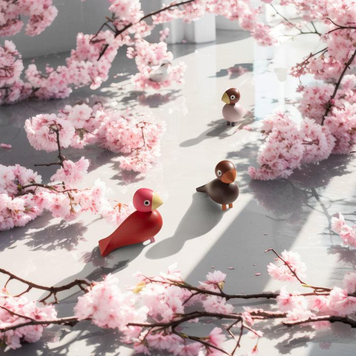 Kay Bojesen Year Bird Flora, Pink, H: 4.9"