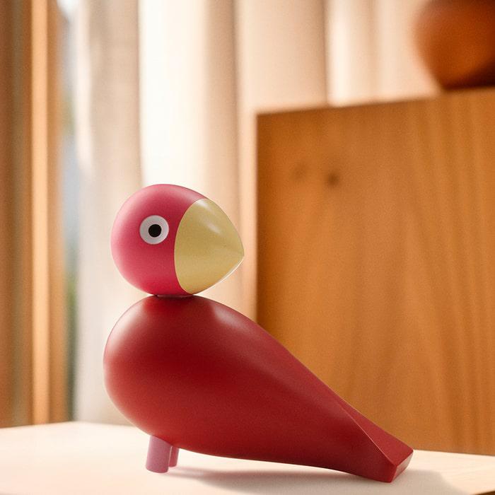 Kay Bojesen Year Bird Flora, Pink, H: 4.9"