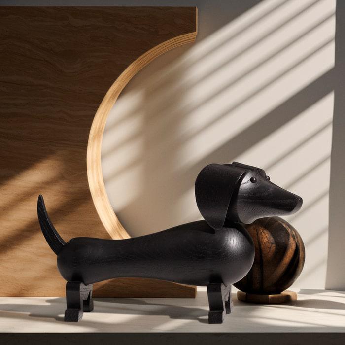 Kay Bojesen Dog, Dark Stained Oak