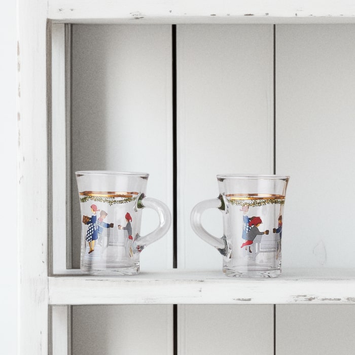 Holmegaard Christmas Hot Drinks Glass, 7.8 Oz, 2 Pcs.