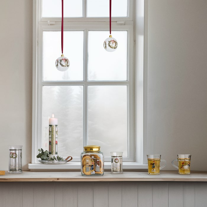Holmegaard Christmas Biscuit Jar, H: 6.3