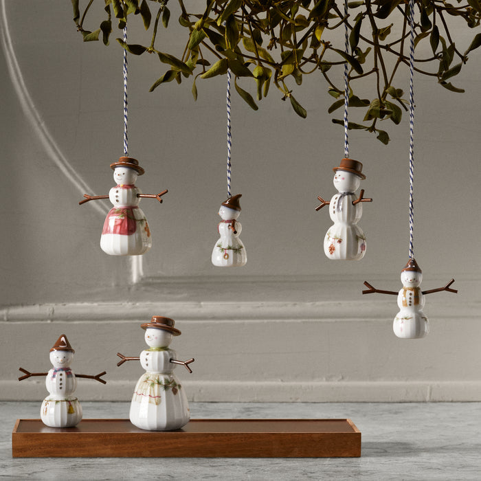 Kähler Hammershøi Christmas Hanging Snowgirl, H: 2.6"