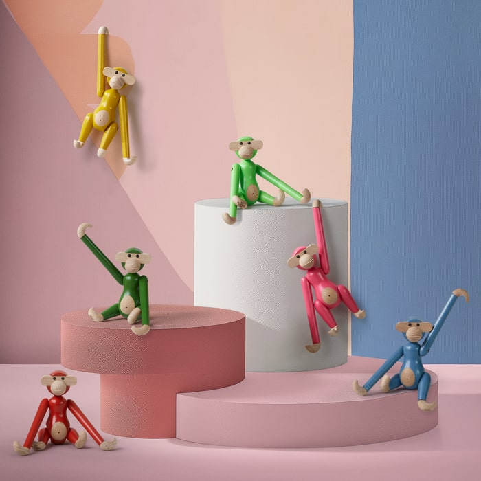 Kay Bojesen Monkey, Mini, Light Green, H: 3.7