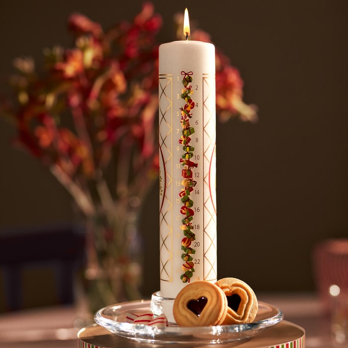 Holmegaard Christmas Advent Candle, Multi, H: 9.8"
