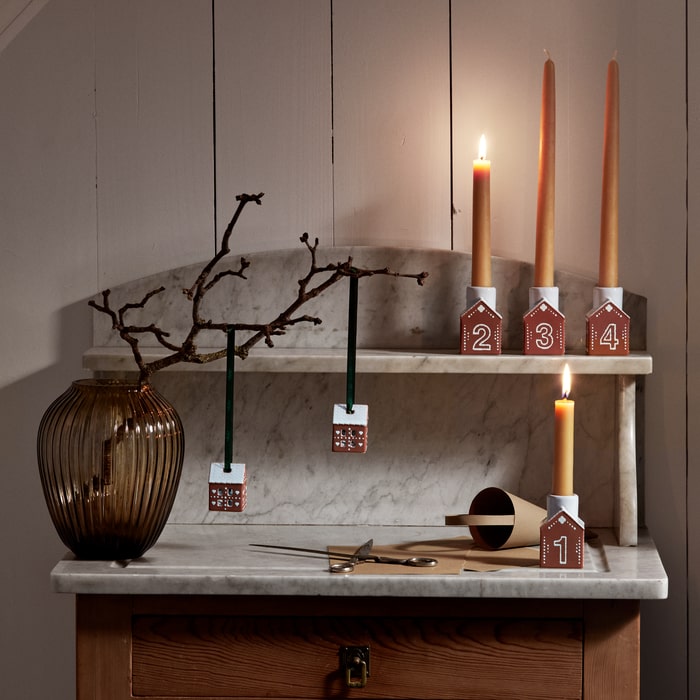 Kähler Gingerbread Hanging Ornament, 2 Pcs.