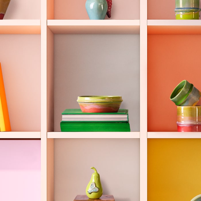 Kähler Poppery Bowl, Pink/Mint/Apple Green, Ø 6.3