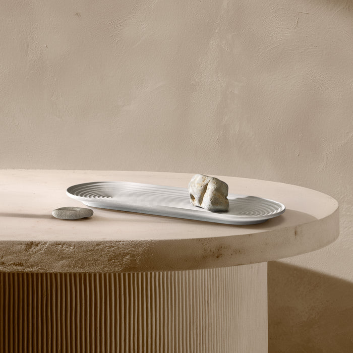 Lyngby Porcelæn Tura Oval Serving Dish, White, W: 18.9"