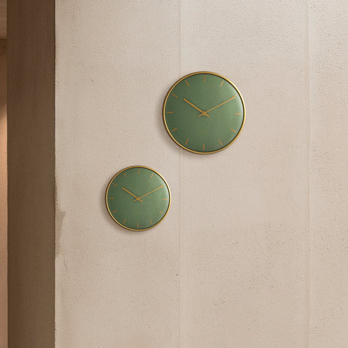 Arne Jacobsen City Hall Wall Clock, Large, Green, Ø: 11.4”