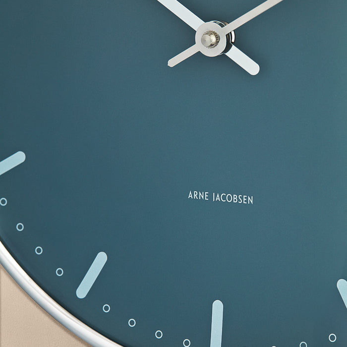Arne Jacobsen City Hall Wall Clock, Medium, Blue, Ø: 8.3”