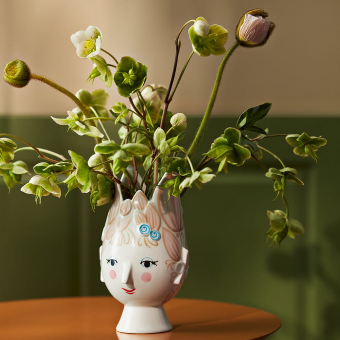 Bjørn Wiinblad Titania Vase, Light Rose, H: 7.9"