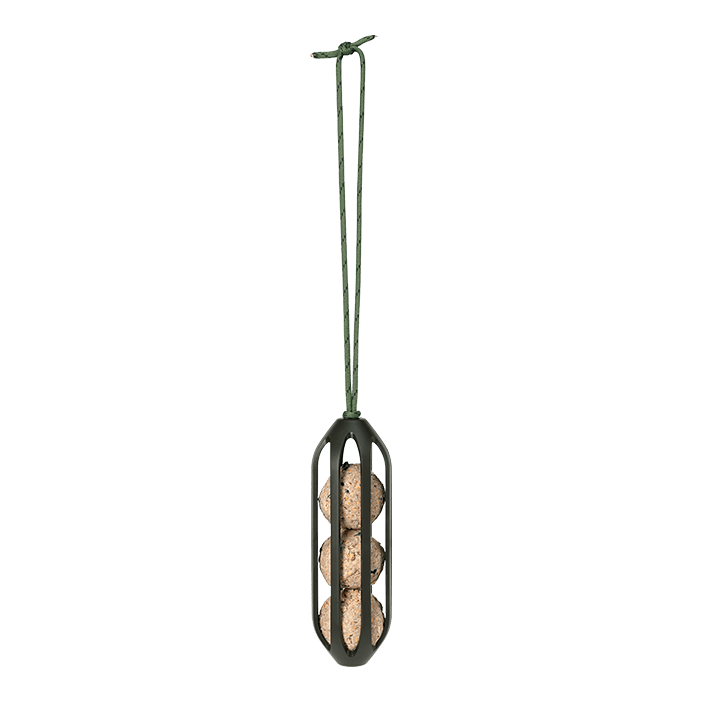 Rosendahl Recycled Birds Suet Ball Feeder Hanging H 7.9in green