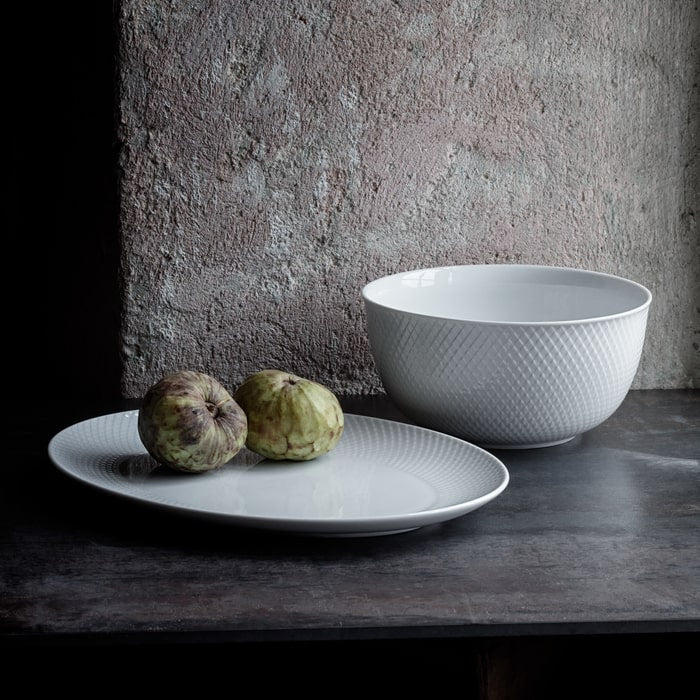 Lyngby Porcelæn Rhombe Bowl, White