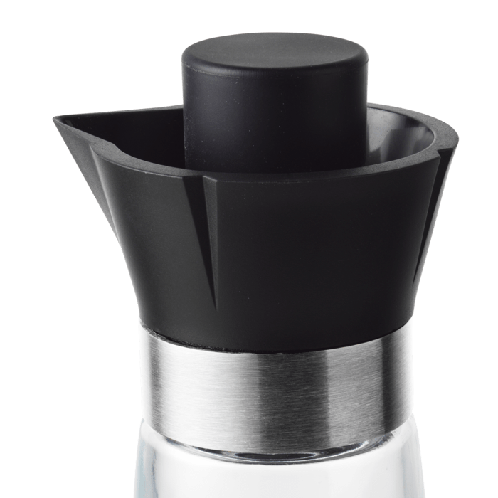 Rosendahl Grand Cru Oil And Vinegar Bottles, Black/Steel, 8.5 Oz