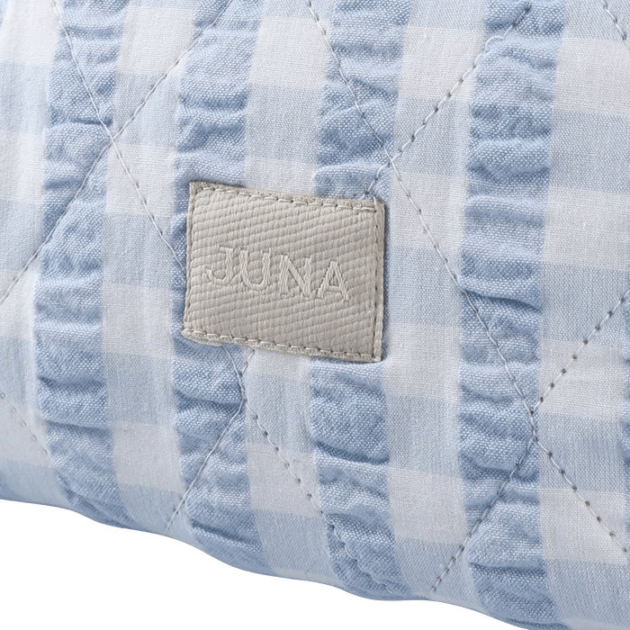 JUNA Karla Toiletry Bag, White/Light Blue