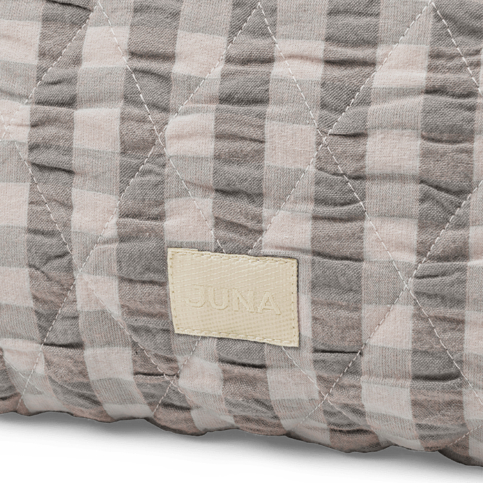 JUNA Nola Makeup Bag, Grey/Birch