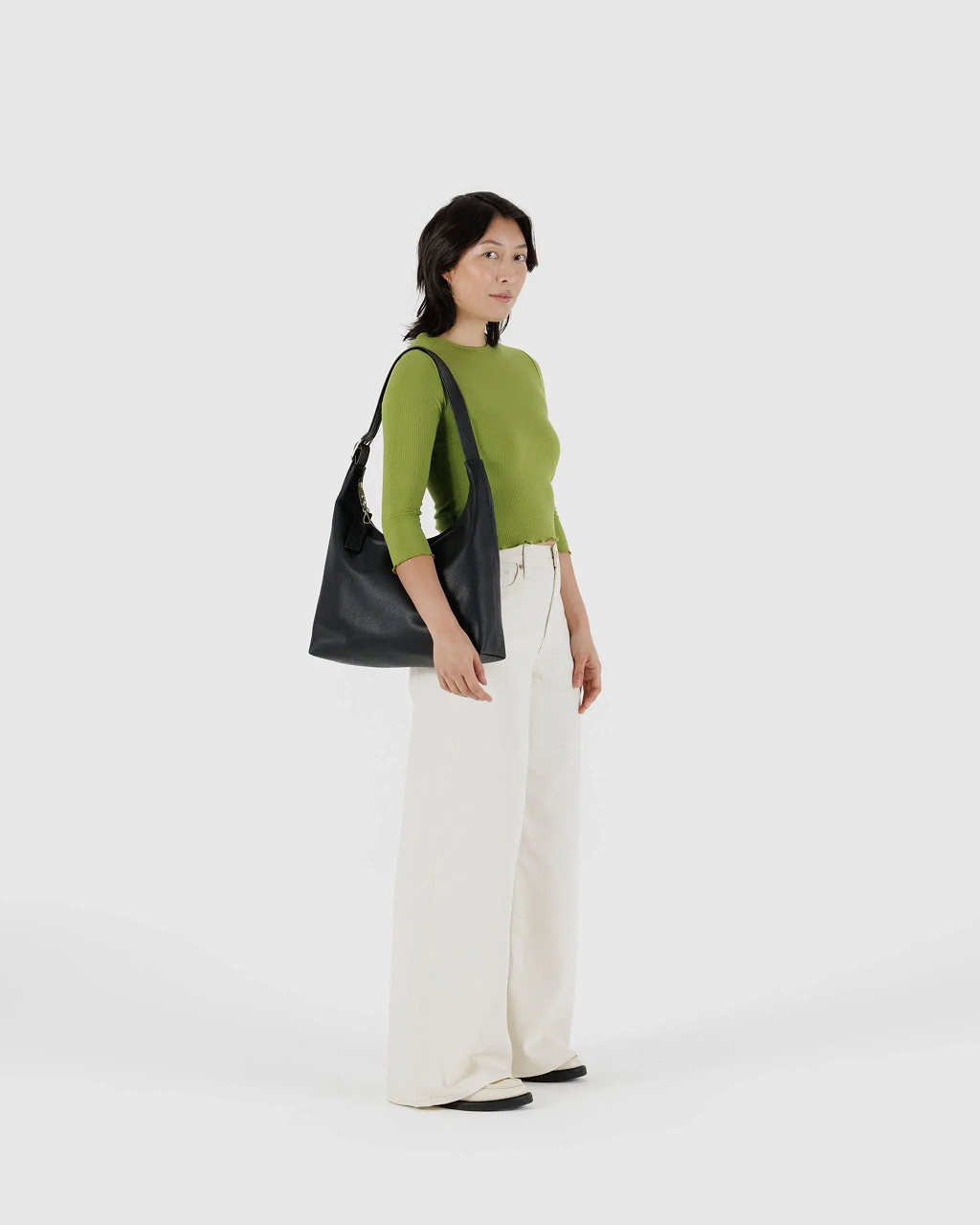 Baggu Recycled Leather Shoulder Bag