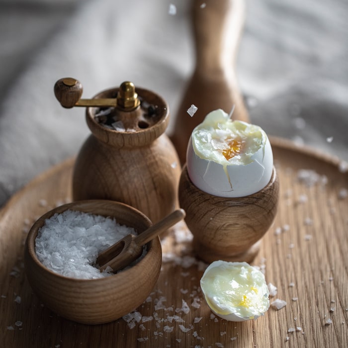 Kay Bojesen Menageri Egg cup, Oak, H: 2.2", 2 Pcs.