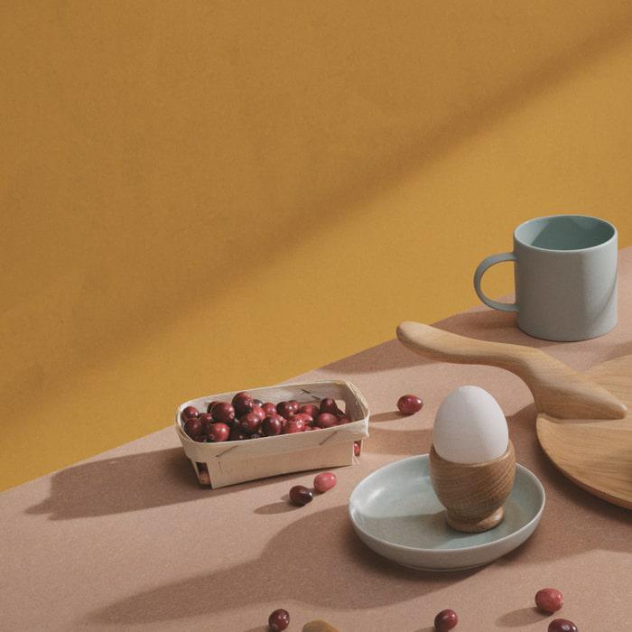Kay Bojesen Menageri Egg cup, Oak, H: 2.2", 2 Pcs.