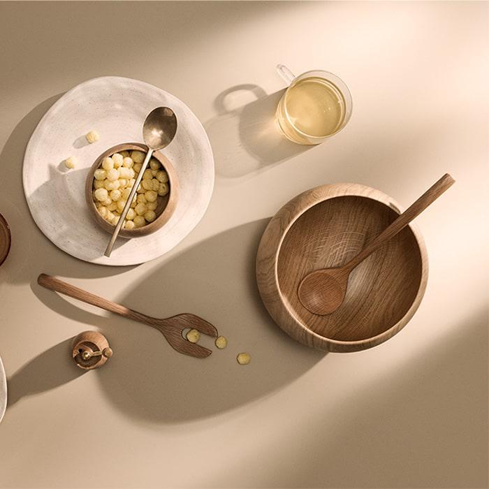 Kay Bojesen Menageri Serving Bowl, Oak, Ø: 5.5"