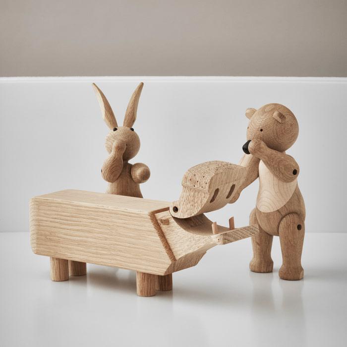 Kay Bojesen Hippo, Oak, H: 3.5"