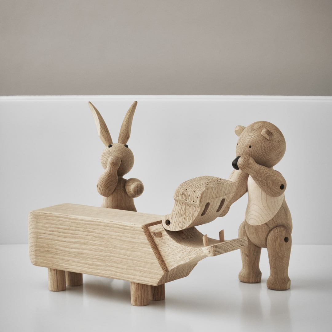 Kay Bojesen Rabbit, Oak, H: 6.3"