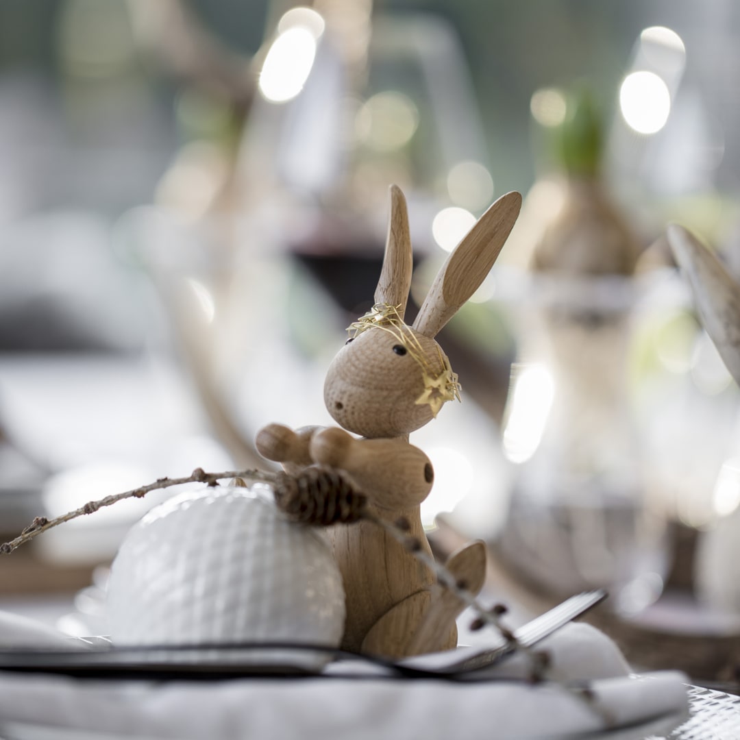 Kay Bojesen Rabbit, Oak, H: 6.3"