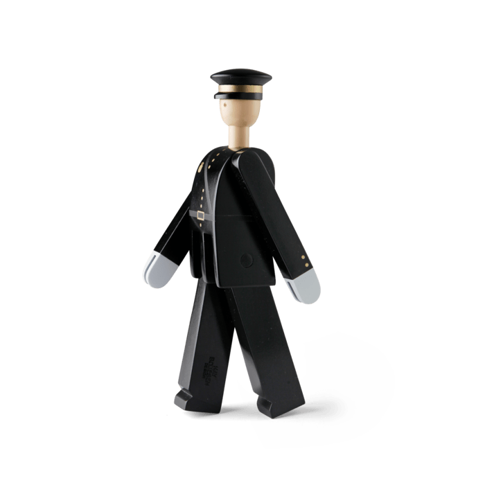 Kay Bojesen Police Officer, Black, H: 7.9"