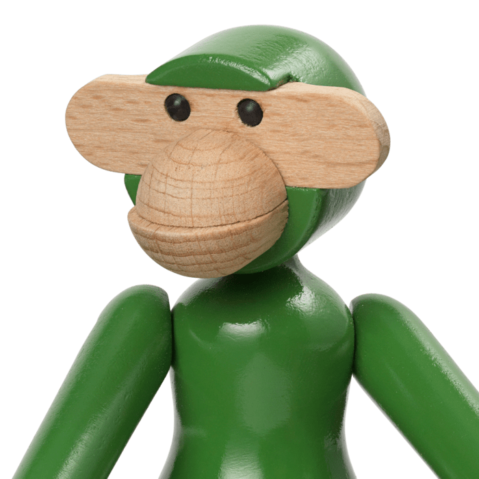 Kay Bojesen Vintage Monkey, Mini, Green, H: 3.7"