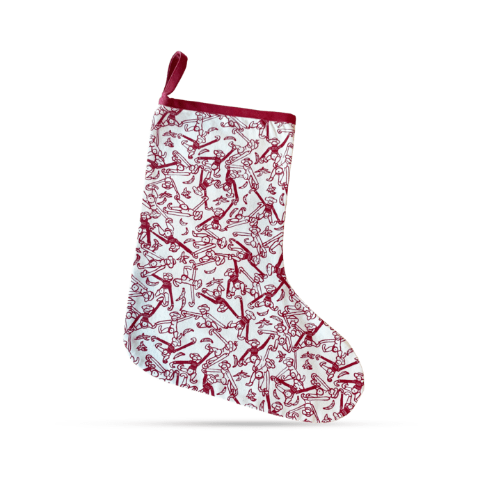 Kay Bojesen Christmas Stocking, Red/White, H: 17.7"