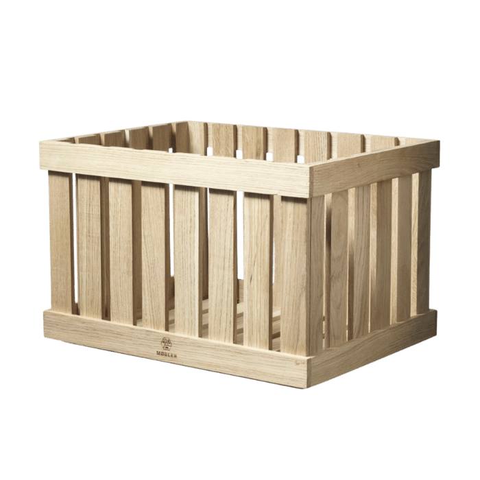 FDB Møbler X1 Æbletoft Apple Boxes, Natural Untreated Oak
