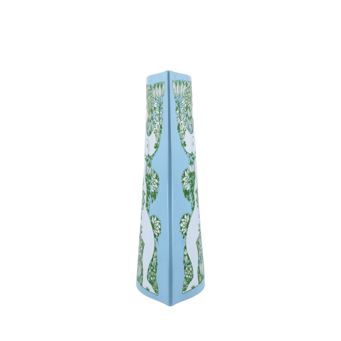 Bjørn Wiinblad Nina Vase, Light Blue/Green, H: 11.2"