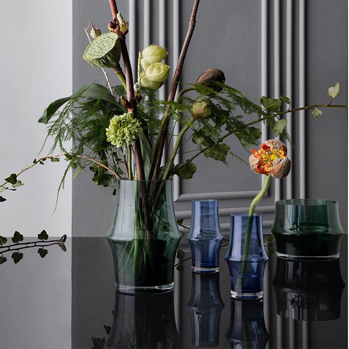 Holmegaard ARC Vase, Dark Blue, H: 5.9"